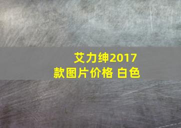 艾力绅2017款图片价格 白色